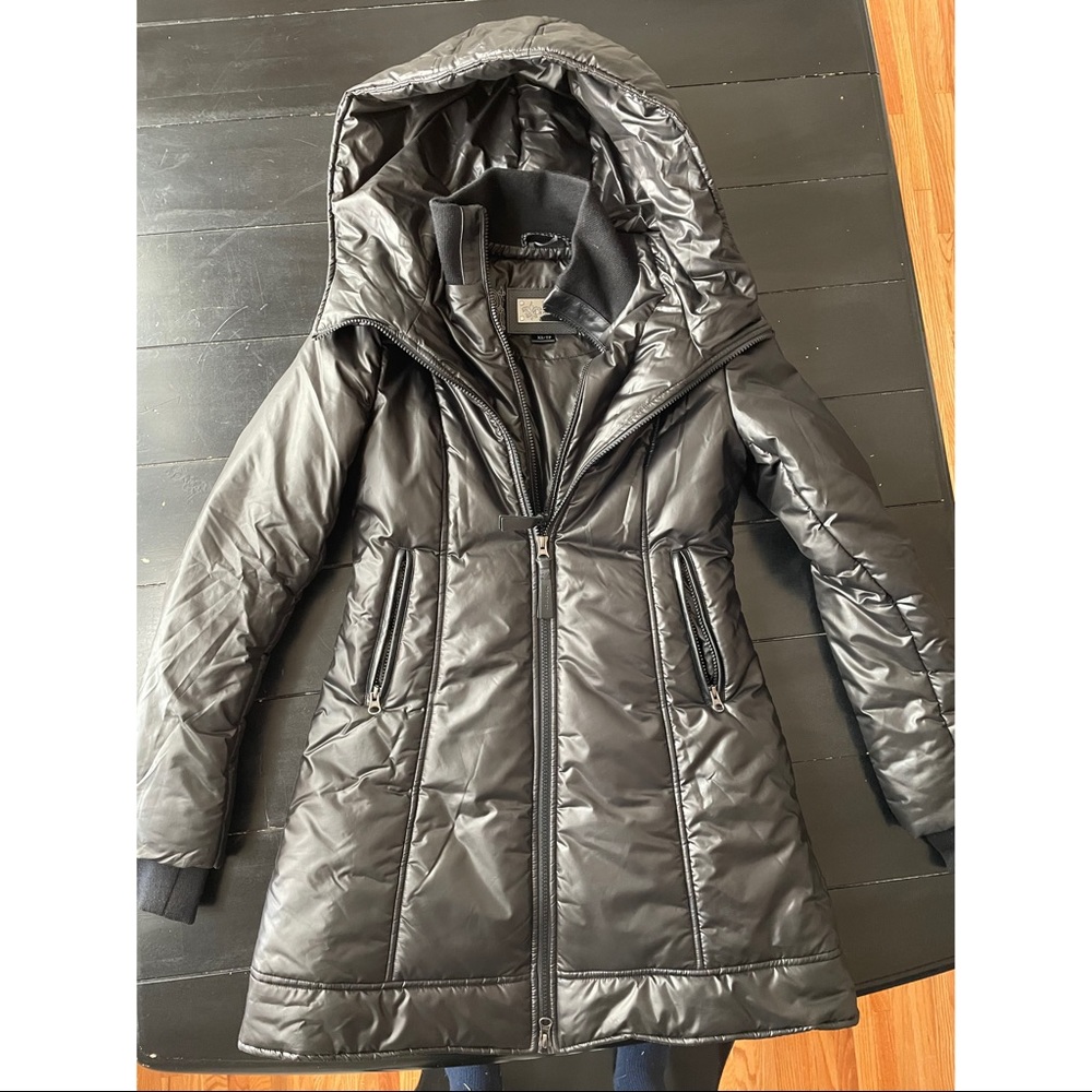 Mackage hooded down parka with built-in vest.